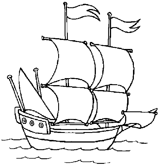 Boat coloring pages