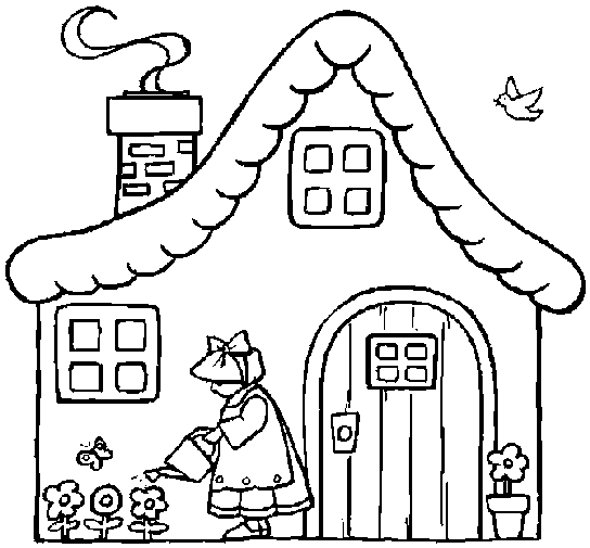 Desenhos para colorir de desenho para colorir de uma casa de bruxa